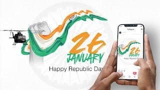 Happy Republic Day 2024 Motion Banner  |  Royalty Free Graphics