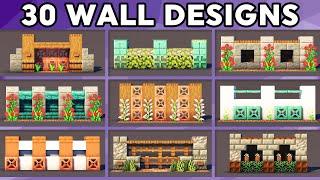 30 Must Try Minecraft Wall Designs! (Tutorial)