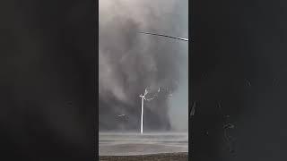 What Happens When a Tornado ️ Meets a Wind Turbine?