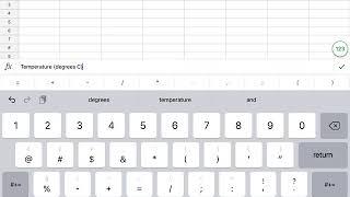 Making a table in Google Docs app on iPad