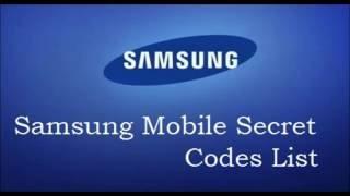 All Samsung Secret Codes List Mobile Phones Tricks