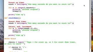 Countdown / Countup timer in Python