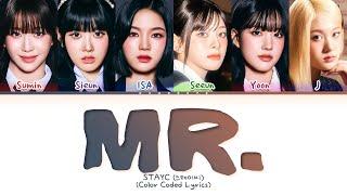 STAYC Mr. (org. KARA) Lyrics (Color Coded Lyrics)