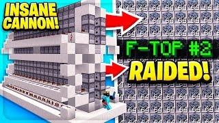 THIS *OP* CANNON RAIDS *RICH* F-TOP MINECRAFT FACTION..! (INSANE)