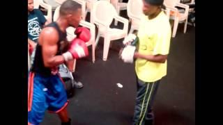 Marco Hall Floyd MayweatherSr Going in on the mits