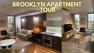 DOWNTOWN BROOKLYN APARTMENT TOUR | NYC APARTMENT TOUR | FURNISHED NYC APARTMENT | BLUEGROUND REVIEW