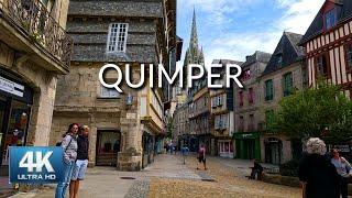 [4K]️Quimper Center Capital Walking Tour 2023 (France) | HDR 60fps