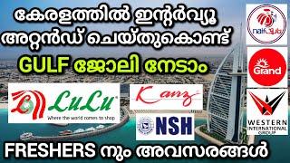 Gulf job vacancy malayalam | Freshers UAE jobs | Gulf job interviews in kerala | DUBAI jobs