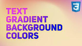 How to Add Multicolor Gradient to Text with CSS | CSS Gradient Text | Text Gradient Background Color