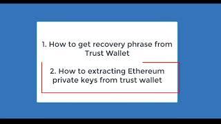 How to get private keys from trust wallet mnemonic phrase.