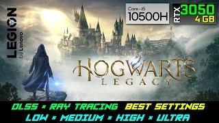 Hogwarts Legacy - RTX 3050 4GB | i5-10500H | Lenovo Legion 5 | Gameplay | Benchmark