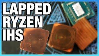 Lapped Ryzen IHS vs. Copper & Stock IHS