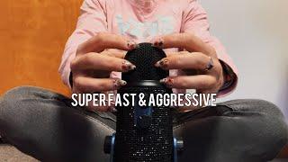 ASMRSUPER FAST & AGGRESSIVE BARE MIC SCRATCHING & TAPPING️NO TALKING