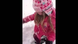 Rose's First Time Sledding...And She Gets A Face Full of Sn