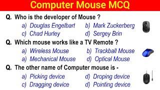 Computer Mouse MCQ Questions and Answers | computer mouse multiple choice questions