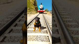 GTA V: FRANKLIN SAVING CHOP FROM THOMAS THE TRAIN #shorts #gta5shorts