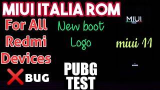 MIUI 11 ITALIA ROM for All Redmi Devices | PUBG TEST | MIUI 11 ITALIA CUSTOM ROM | 3D TEST