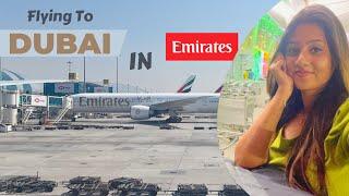 My First International Trip ️ Flying to Dubai UAE in Emirates Economy Class | Heena Bhatia
