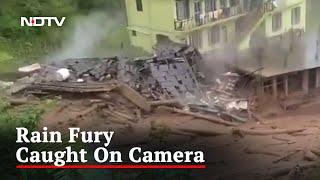 Himachal Pradesh Heavy Rainfall | Video: Deluge Sends Tree Trunks Crashing Into Himachal Village