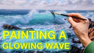 How to paint a WAVE in OILS - Get that GLOWING EFFECT!