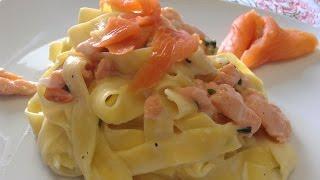 Tagliatelle al Salmone Chef Stefano Barbato