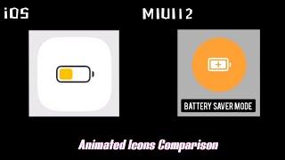 iOS 13 vs MIUI 12 - Animated Icons Side By Side Comparison