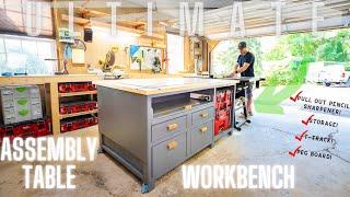 Building the ULTIMATE workbench - Outfeed Assembly Table - Start to Finish!
