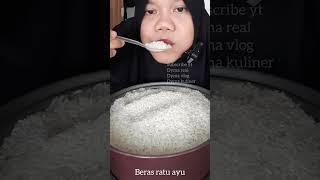 DYMA KULINER ASMR RAW RICE EATING Makan Beras Mentah #mukbang @dymavlog @Dymareal