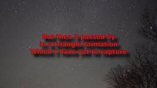 Three Objects passed through the Night Sky in a Triangle Formation