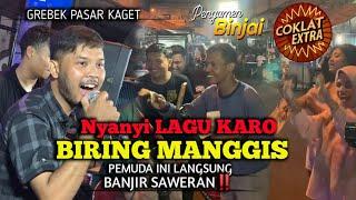 PEMUDA INI LANGSUNG DI SAWER‼️nyanyi lagu Karo di pasar kaget binjai