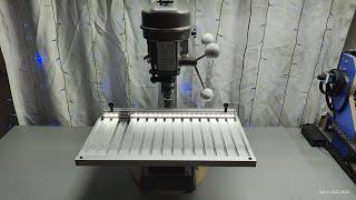 How to make a "Machinist" DIY Drill Press Table out of T-Slot Aluminum Extrusion Profiles by #Hayri