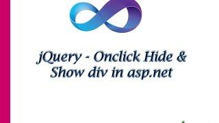 Jquery Onclick Hide and Show a div