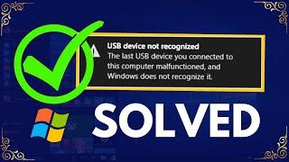 New Way to Fix "USB Device Not Recognized Windows 10"