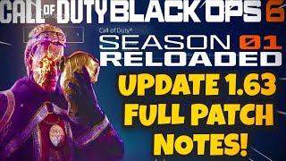 NEW BLACK OPS 6 UPDATE 1.63 PATCH NOTES! CITADELLE DES MORTS, WEAPONS, MAPS, BUG FIXES AND MORE!