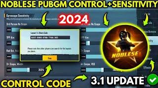 UPDATE 3.1 NOBLESE PUBG NEW BEST SENSITIVITY + CODE AND BASIC SETTING CONTROL