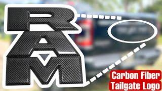 Custom Carbon Fiber RAM Tailgate Badges