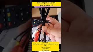 Unboxing Matrix Apple HD DVB T2 set top box Full HD digital tv