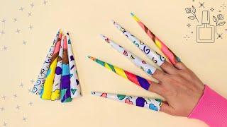 MAKING PAPER NAILS | EASY METHOD | Easy Making Paper Nails