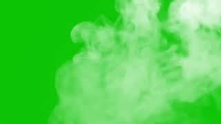 футаж дым  на зелёном фоне Хромакей