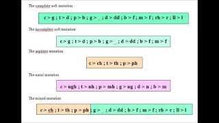 (Learning Welsh) the 5 lists of mutations