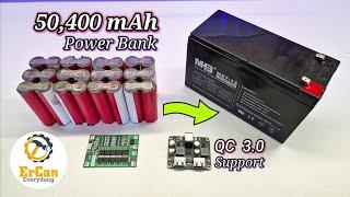 How to Convert 12v 7Ah Lead Acid Battery Into 12v 16.8Ah Li-Ion Battery Pack and 50400mAh Power Bank