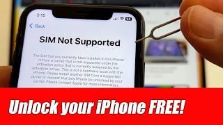 How to Unlock iPhone from Carrier - SIM Not Supported iPhone? Unlock it Free 2025