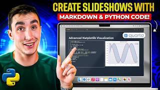 Create slideshows with Markdown & Python Code! (Quarto Tutorial)