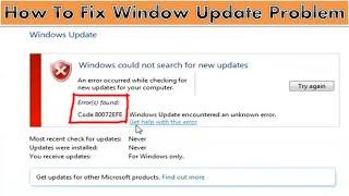 How To Fix Windows Update Problem