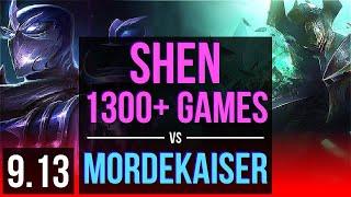 SHEN vs MORDEKAISER (TOP) | 2.1M mastery points, 1300+ games, KDA 5/2/5 | Korea Diamond | v9.13