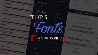 Top 5 Fonts For Status Video | Best Fonts For Editing | Mr Abhishek#bestfonts #1millionviews #fonts