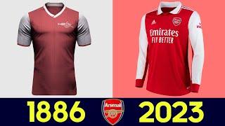 The Evolution of Arsenal Football Kit 2022-23 (2022) | All Arsenal Football Jerseys in History 22/23