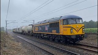 Class 69s in Suffolk - 69001 ‘Mayflower’ + 69002 ‘Bob Tiller CM&EE’ at Darmsden