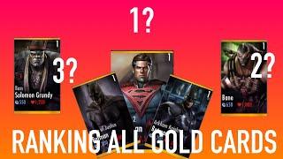 INJUSTICE MOBILE | RANKING EVERY GOLD CARD IN THE GAME | THE BEST TIER LIST IN INJUSTICE MOBILE