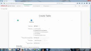 HOW TO CREATE TABLE IN ORACLE APEX